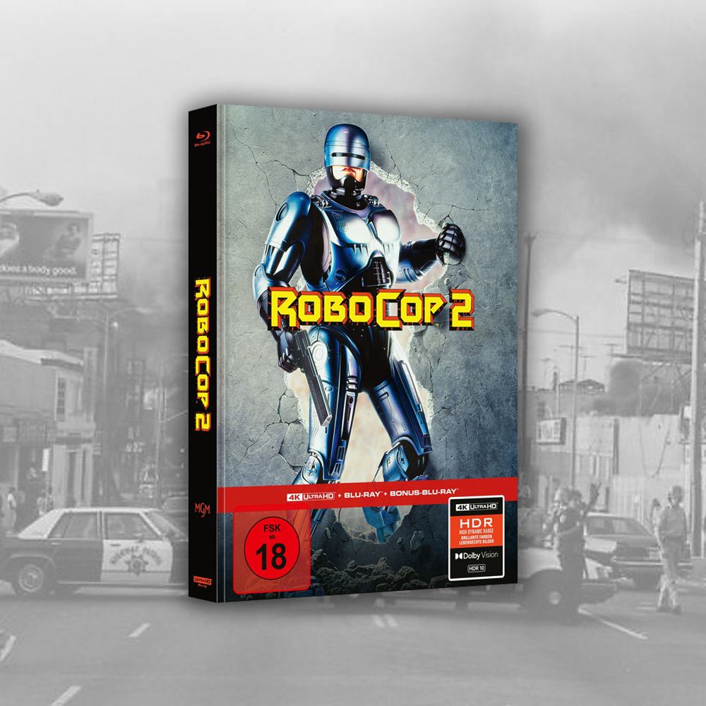 RoboCop 2 - Ltd. 3-Disc Mediabook (4K Ultra HD + Blu-ray + Bonus-Blu-ray)